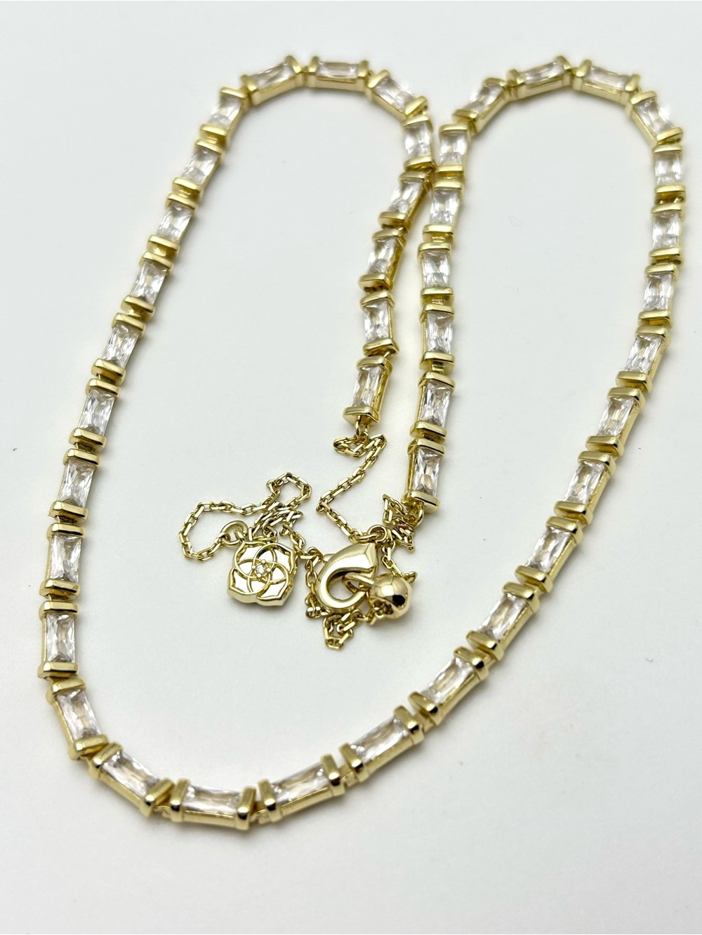 Kendra Scott Juliet Baguette CZ Gold Necklace